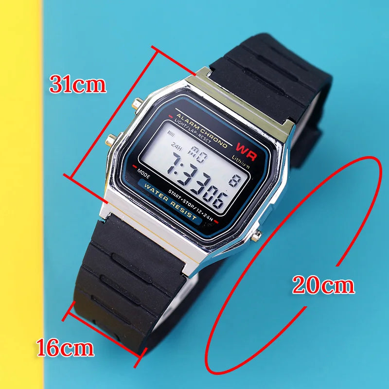 New Electronic Watches for Women Men Rose Gold Rubber Strap LED Digital Wristwatch Ladies Sport Clock Relogio Feminino