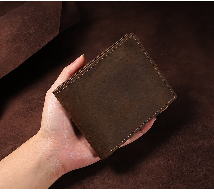 Custom Mens Wallets with Names Leather Wallet for Men Genuine Leather Men Wallets Personalised Gifts for Men Drop Shipping