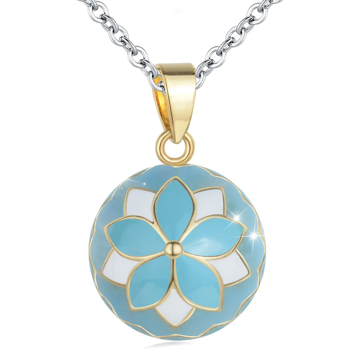 Eudora 1 pc colorful Harmony bola ball Pendant Necklace with Link Chain Pregnancy Ball Jewelry Chime Bola women Jewelry Mom Gift