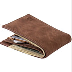 Business Men Wallets Small Money Purses Wallets New Design Dollar Price Top Men Thin Wallet With Coin Bag Zipper Coin Bag