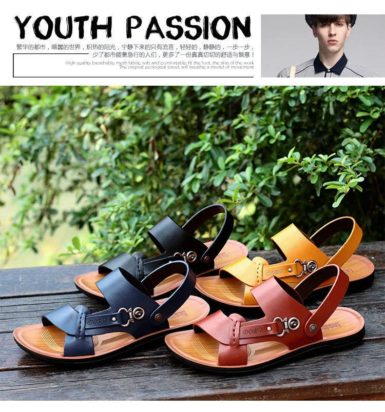Men's Summer Men's Open-toed Sandals Fashion Trend Beach Shoes Slippers Men's Sandals Mens Sandals Summer Leather Sandals Shoes