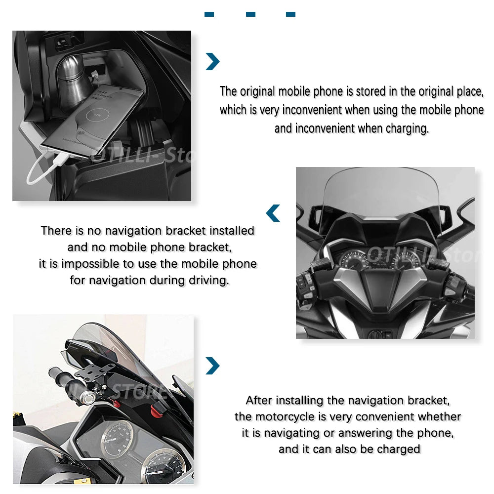 For Honda Forza 350 125 2020 2021 2022 New Motorcycle accessories Mobile phone holder GPS Navigation bracket