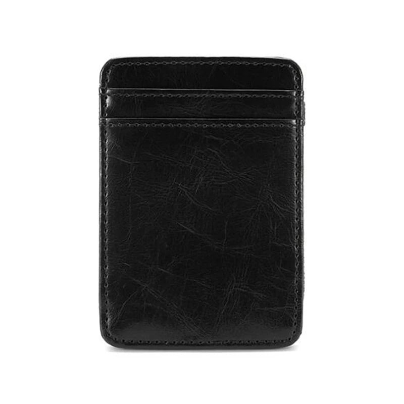 New Arrival High Quality Leather Magic Wallets Fashion Small Men Money Clips Card Purse Thin Cash Holder 3 Colors