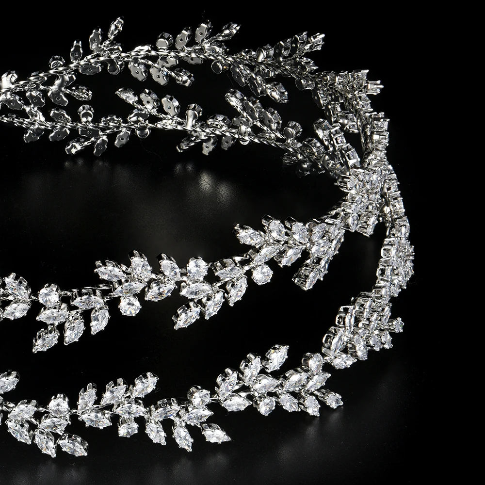 Crystal Headbands Luxury Bridal Crowns Elegant Headwear Prom Hair Wear Wedding Jewelry Cz Tiaras