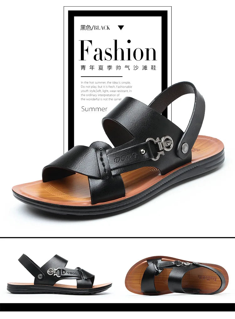Men's Summer Men's Open-toed Sandals Fashion Trend Beach Shoes Slippers Men's Sandals Mens Sandals Summer Leather Sandals Shoes