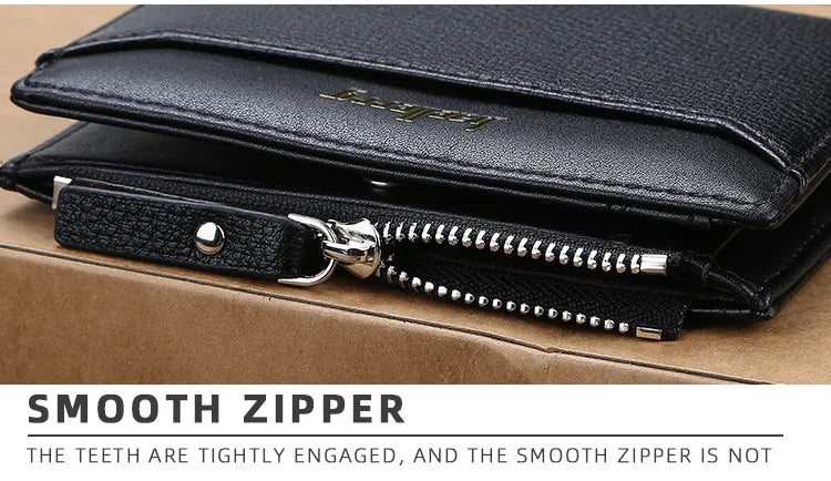 2024 New Men Wallets Free Name Customized Short Male Purse Zipper High Quality Card Holder PU Leather Wallet For Men