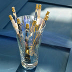 Kitchen Gold-plated Cutlery Set Dessert Forks Knives Spoons Set Elegant Design Ceramic Dinnerware For Home Restaurant Canteen