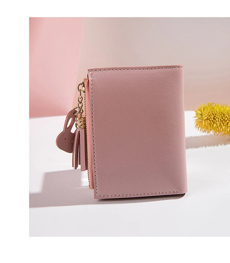 Women's Wallet PU Leather Women's Wallet Made of Leather Women Purses Card Holder Foldable Portable Lady Coin Purses