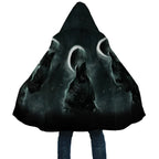 Winter Men For Women Hooded Cloak Darkness Wolf Love Gets you Hurt 3D All Over Prined Fleece wind breaker Warm Hood Cloak