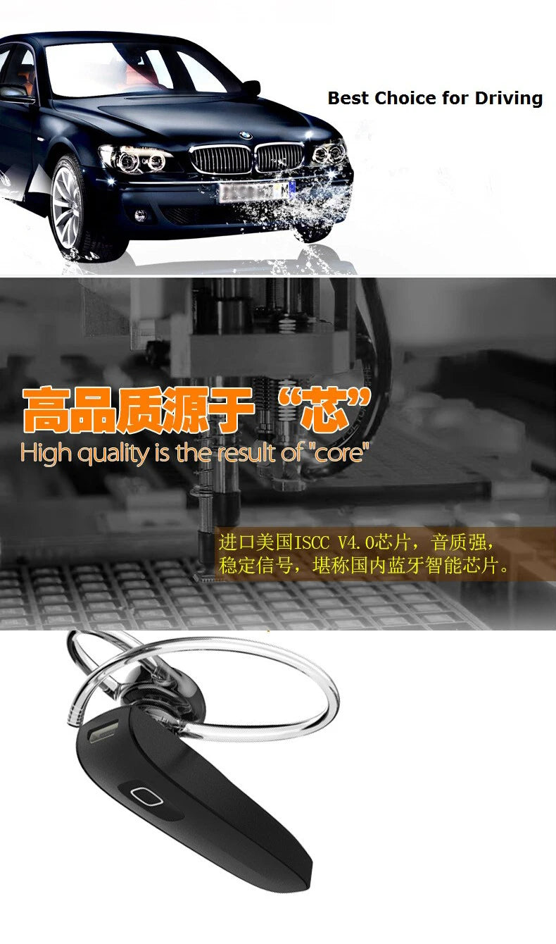 GENAI Hands Free Handsfree Auriculares Mini Bluetooth Headset Earphone For Phone Cordless Blutooth Wireless Headphone Earpiece