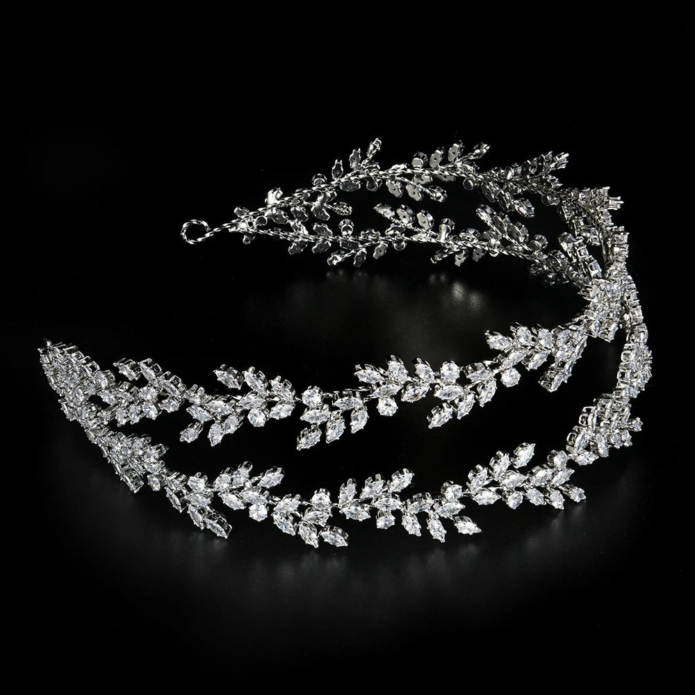 Crystal Headbands Luxury Bridal Crowns Elegant Headwear Prom Hair Wear Wedding Jewelry Cz Tiaras