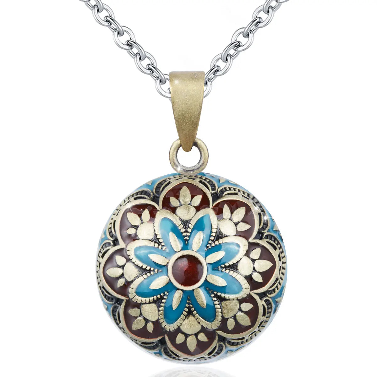 Eudora 1 pc colorful Harmony bola ball Pendant Necklace with Link Chain Pregnancy Ball Jewelry Chime Bola women Jewelry Mom Gift