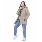 Winter Girls Jacket,Warm Thick Cotton Coat,Fashion Fur Hooded Children's Outerwear,Hairballs Zipper Elastic Waistband Coats