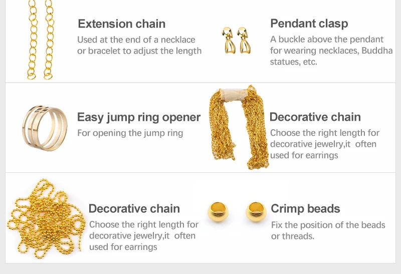 Alloy Accessories Jewelry Findings Set Copper Wire Open Jump Rings Jewelry Making ToolsEarring Hook Jewelry Making Supplies Kit