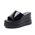 Women Slippers Female Shoes Rubber Beach Slippers For Women Ladies High Platform Flip Flops Red Slides New Summer Shoes Woman