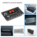 Handsfree 80W Amplifier DIY MP3 WAV Decoder Board DC 12V Bluetooth 5.0 USB FM AUX 3.5mm TF Radio For Car Music Speaker Recording