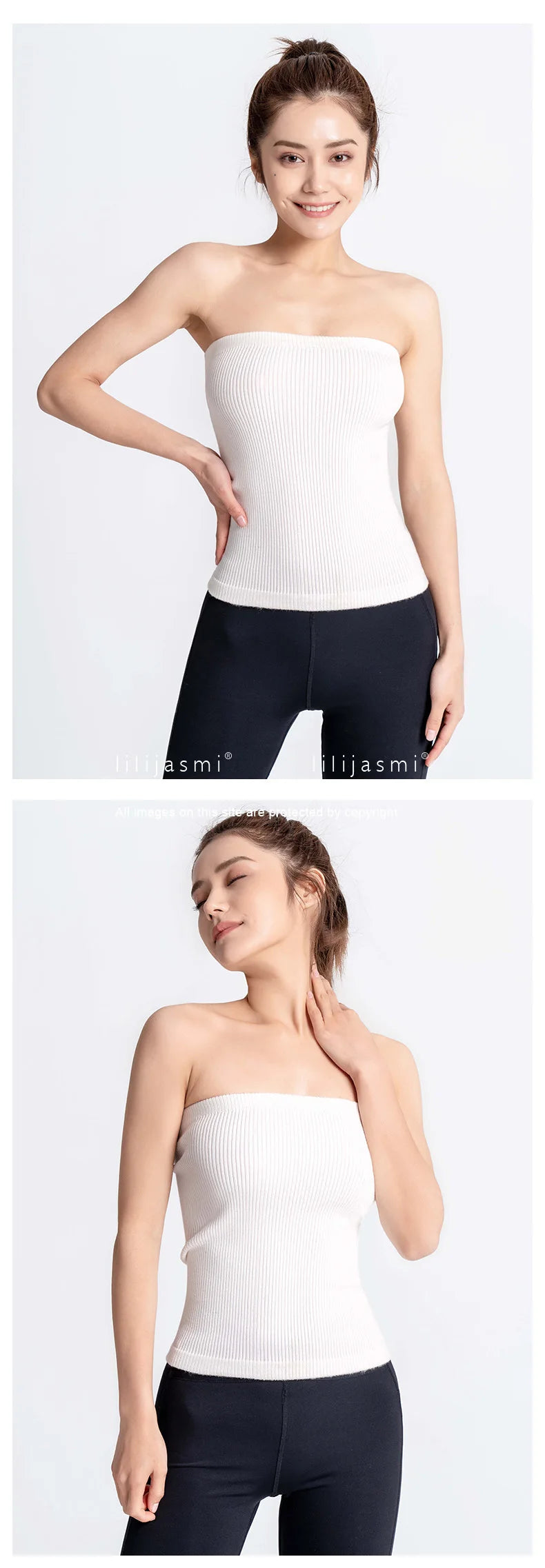 Autumn Winter Warmer Corset Chest Wrap Soft Cotton Yarn Thin Women Knitted Underwear Shapewear Tube Top High Elasticity Seamless