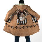 Winter Men For Women Hooded Cloak Darkness Wolf Love Gets you Hurt 3D All Over Prined Fleece wind breaker Warm Hood Cloak