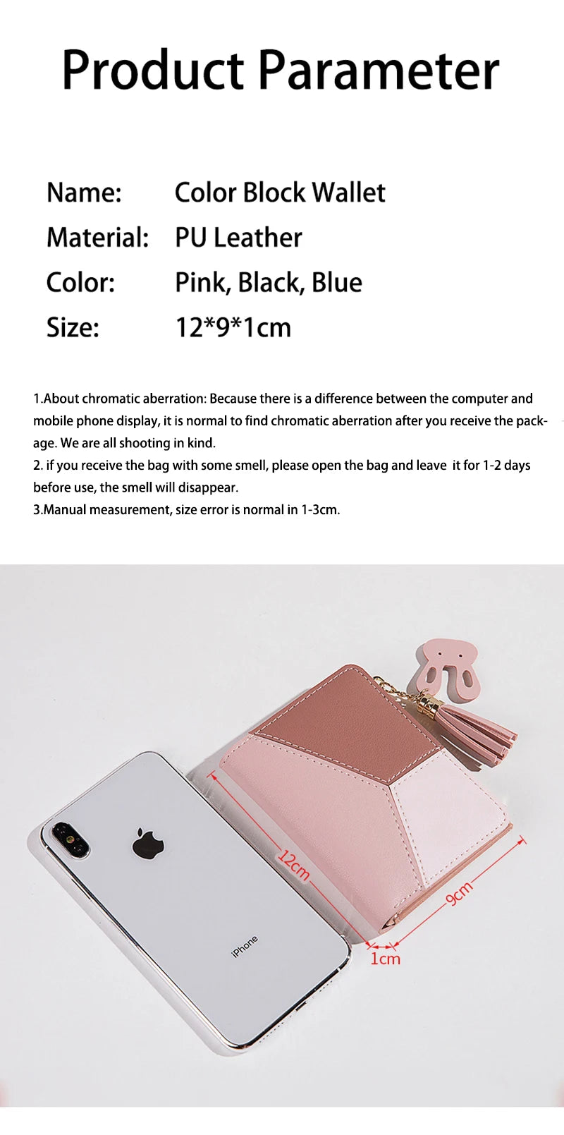 Women's Wallet PU Leather Women's Wallet Made of Leather Women Purses Card Holder Foldable Portable Lady Coin Purses