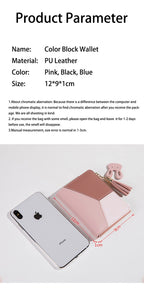 Women's Wallet PU Leather Women's Wallet Made of Leather Women Purses Card Holder Foldable Portable Lady Coin Purses