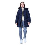 Winter Girls Jacket,Warm Thick Cotton Coat,Fashion Fur Hooded Children's Outerwear,Hairballs Zipper Elastic Waistband Coats