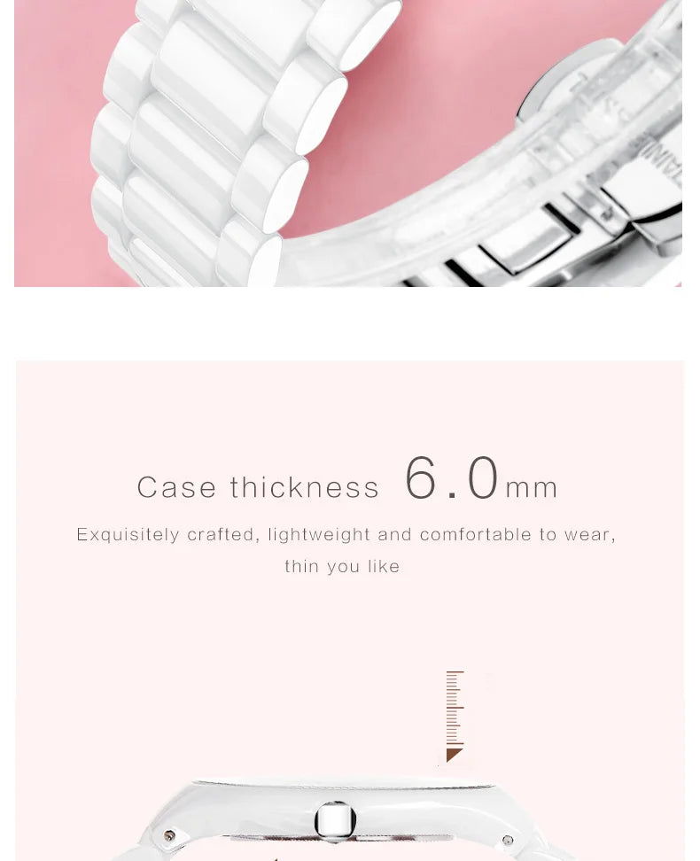 ceramic watches for women fashion ladies watches  Gifts for women quartz Watch  clock luxury hot sale luxury Women's wristwatch
