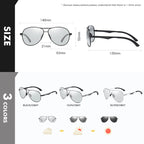 Classic Brand Design Pilot Photochromic Sunglasses Men Polarized Safety Driving Sun Glasses Women Anti-Glare gafas de sol hombre
