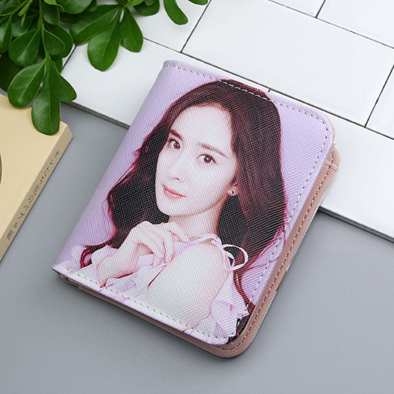 Women Wallets 2024 Luxury Brand Design Personalized Double Photos Gift for Her Wife Birthday Anniversary Mother's Day Pink Black