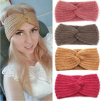 Winter Ear Warmer Headband Women Fashion Elastic Wool Knitted Headband Head Wrap Hairband Girls Elegant Hair Band Accessories