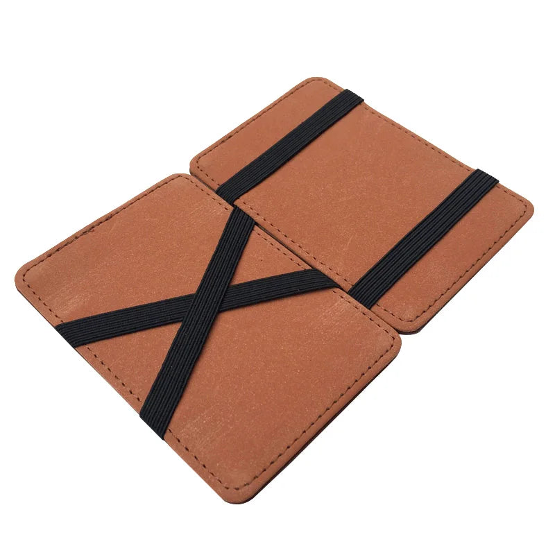 New Arrival High Quality Leather Magic Wallets Fashion Small Men Money Clips Card Purse Thin Cash Holder 3 Colors
