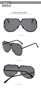 Men's Sunglasses Fashion Oversized Sunglasses Men Brand Designer Goggle Sun Glasses Female Style Oculos De Sol UV400 O2