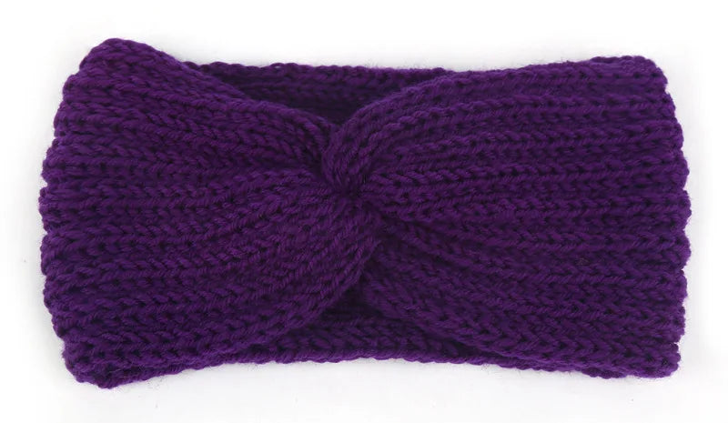 Winter Ear Warmer Headband Women Fashion Elastic Wool Knitted Headband Head Wrap Hairband Girls Elegant Hair Band Accessories