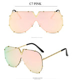 Men's Sunglasses Fashion Oversized Sunglasses Men Brand Designer Goggle Sun Glasses Female Style Oculos De Sol UV400 O2