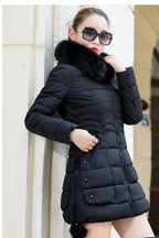 Winter Jacket Women 2023 winter coat pure color casual Fur Collar Hooded long hooded cotton lady jacket