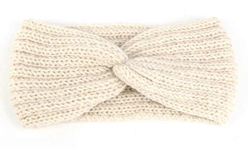 Winter Ear Warmer Headband Women Fashion Elastic Wool Knitted Headband Head Wrap Hairband Girls Elegant Hair Band Accessories