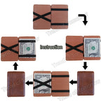 New Arrival High Quality Leather Magic Wallets Fashion Small Men Money Clips Card Purse Thin Cash Holder 3 Colors