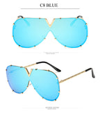 Men's Sunglasses Fashion Oversized Sunglasses Men Brand Designer Goggle Sun Glasses Female Style Oculos De Sol UV400 O2