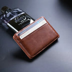 New Arrival High Quality Leather Magic Wallets Fashion Small Men Money Clips Card Purse Thin Cash Holder 3 Colors