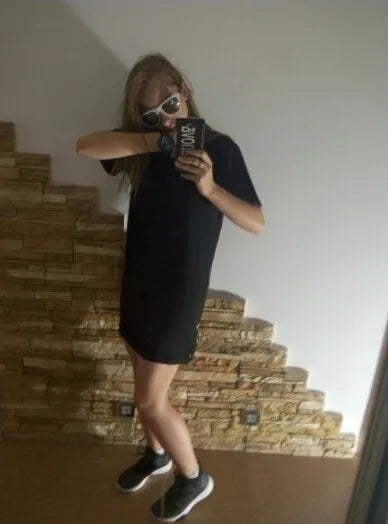 2025 Brand New Clothing Mens Black Mens Long T shirt Tops Hip Hop Man T-shirt Short Sleeve Casual Men Tee shirts For Male