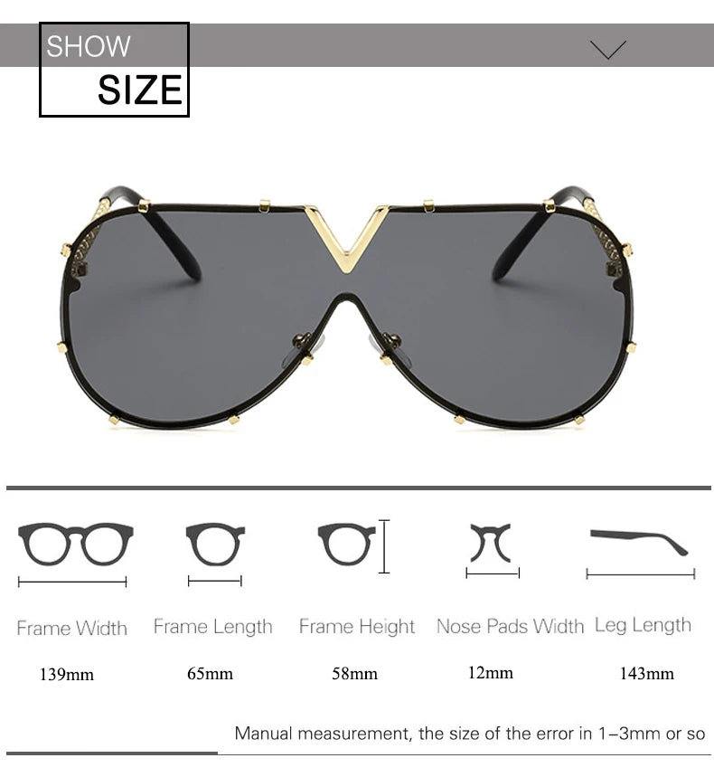 Men's Sunglasses Fashion Oversized Sunglasses Men Brand Designer Goggle Sun Glasses Female Style Oculos De Sol UV400 O2