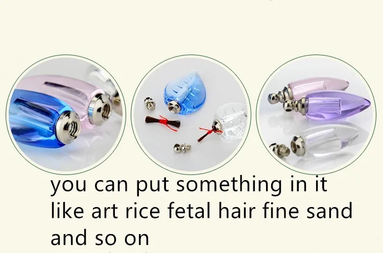 50pieces/lot mixed shape color Crystal Vials perfume pendant Rhinestone vial pendants handmade jewelry name or rice art