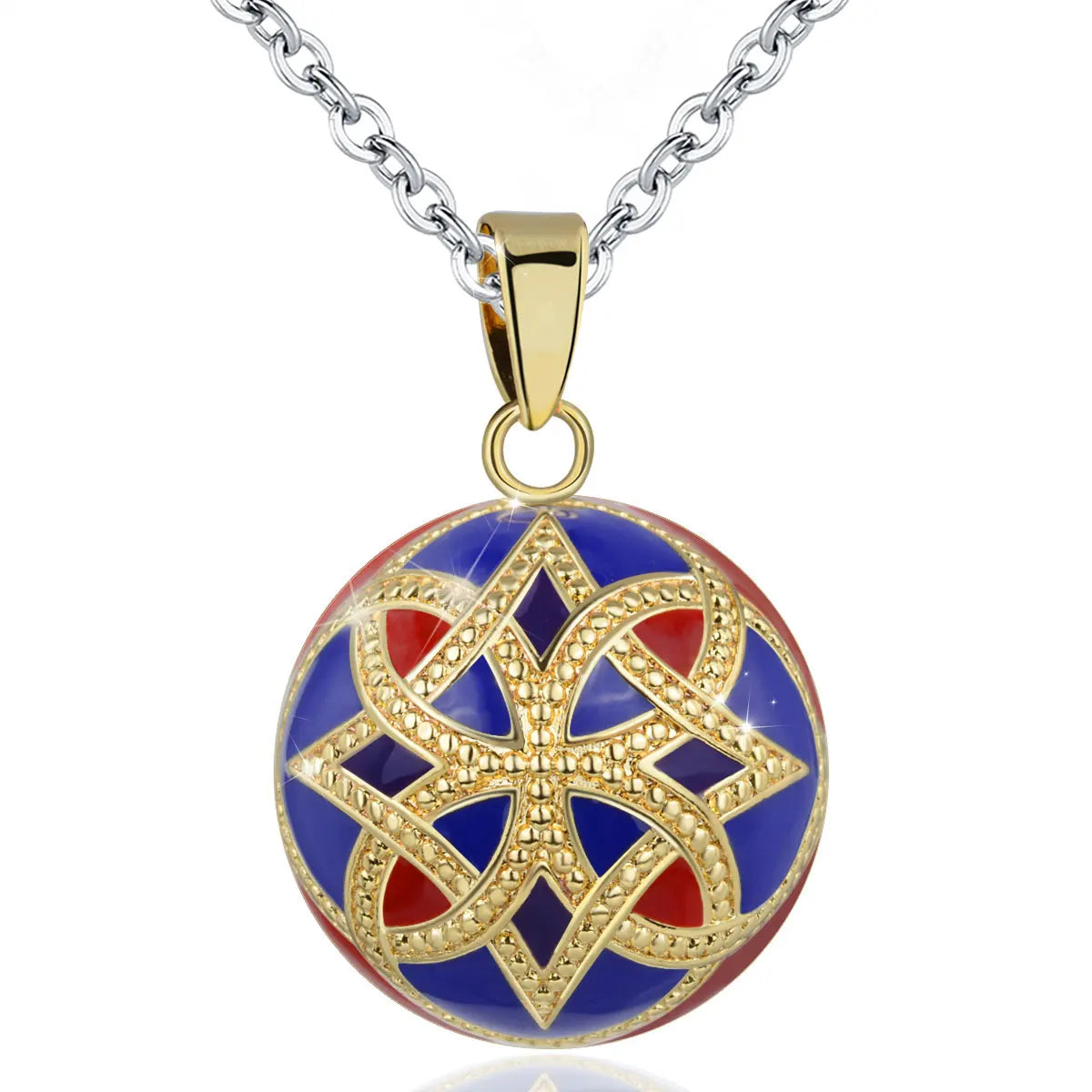 Eudora 1 pc colorful Harmony bola ball Pendant Necklace with Link Chain Pregnancy Ball Jewelry Chime Bola women Jewelry Mom Gift