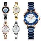 Watches for Women Luxury Brand CURREN Elegant Thin Quartz Wristwatch with Stainless Steel Simple Female Clock