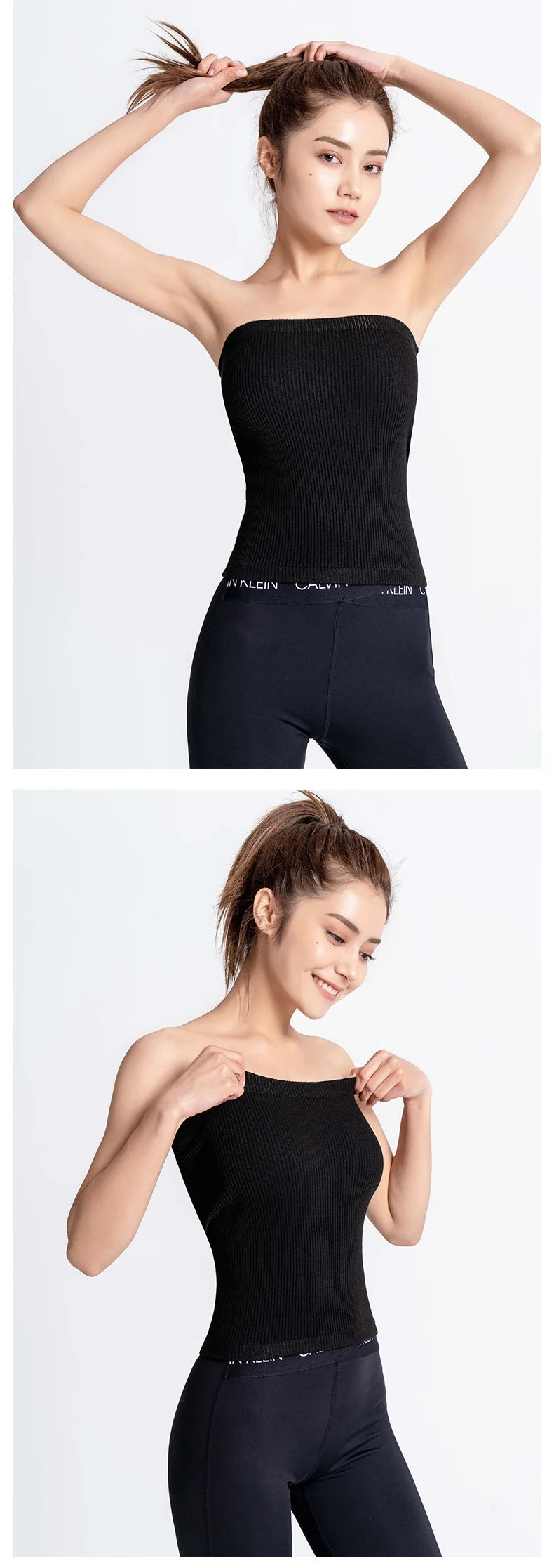 Autumn Winter Warmer Corset Chest Wrap Soft Cotton Yarn Thin Women Knitted Underwear Shapewear Tube Top High Elasticity Seamless