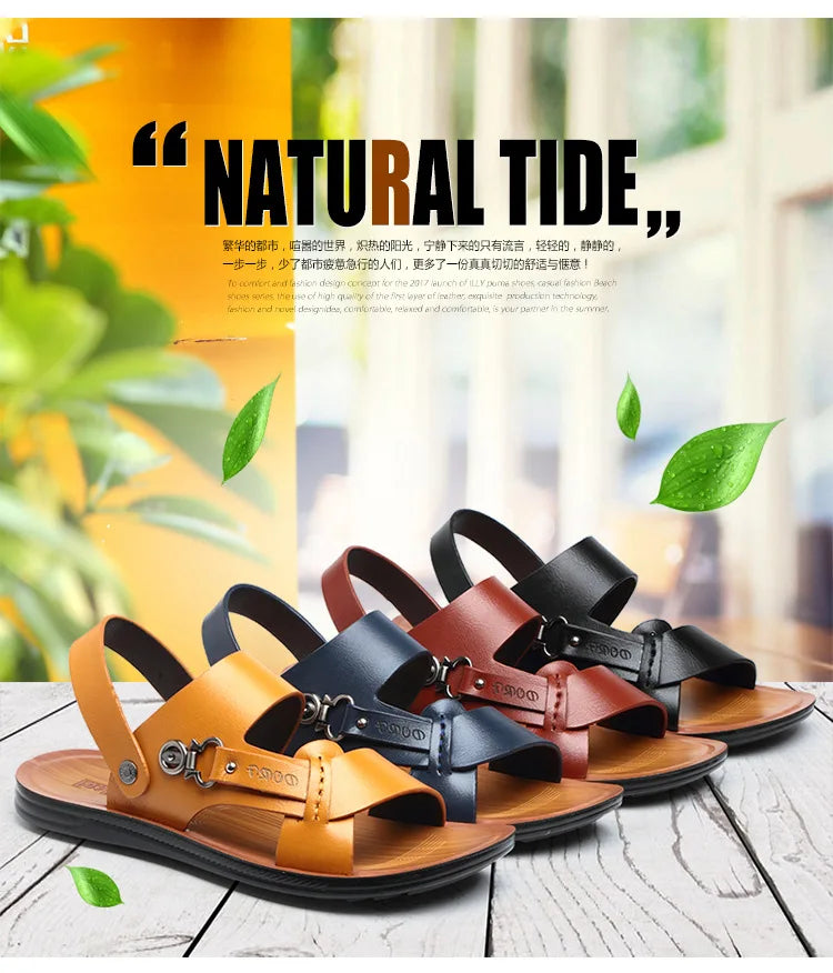 Men's Summer Men's Open-toed Sandals Fashion Trend Beach Shoes Slippers Men's Sandals Mens Sandals Summer Leather Sandals Shoes