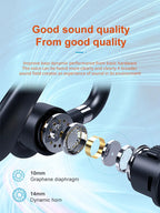 Bluetooth Earphones 5.3 Headphones Stereo Handsfree Noise Canceling Wireless Business Headset With HD Mic For All Smart Phones