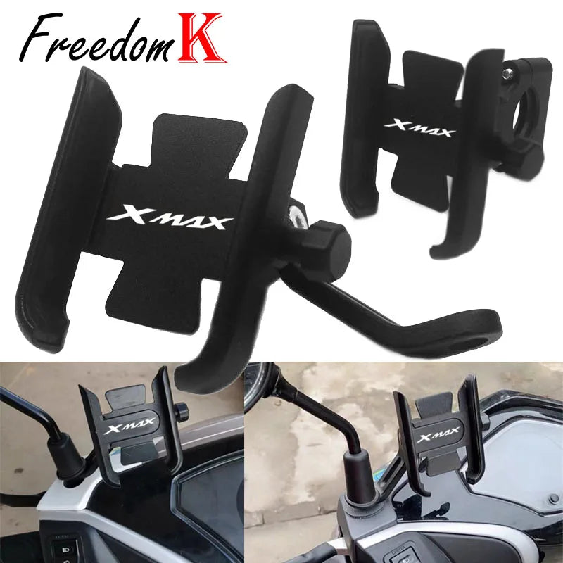 Motorcycle Phone Holder Accessories FIT For XMAX300 XMAX400  X-MAX 125/250/300/400 High Quality  Aluminum Mobile Stand Holder