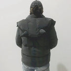 Winter Women Rainbow Reflective Horn Hooded Parkas Down Bubble Coat Puffer Jacket Bling Luminous Cute Hooded Down Jacket Outcoat