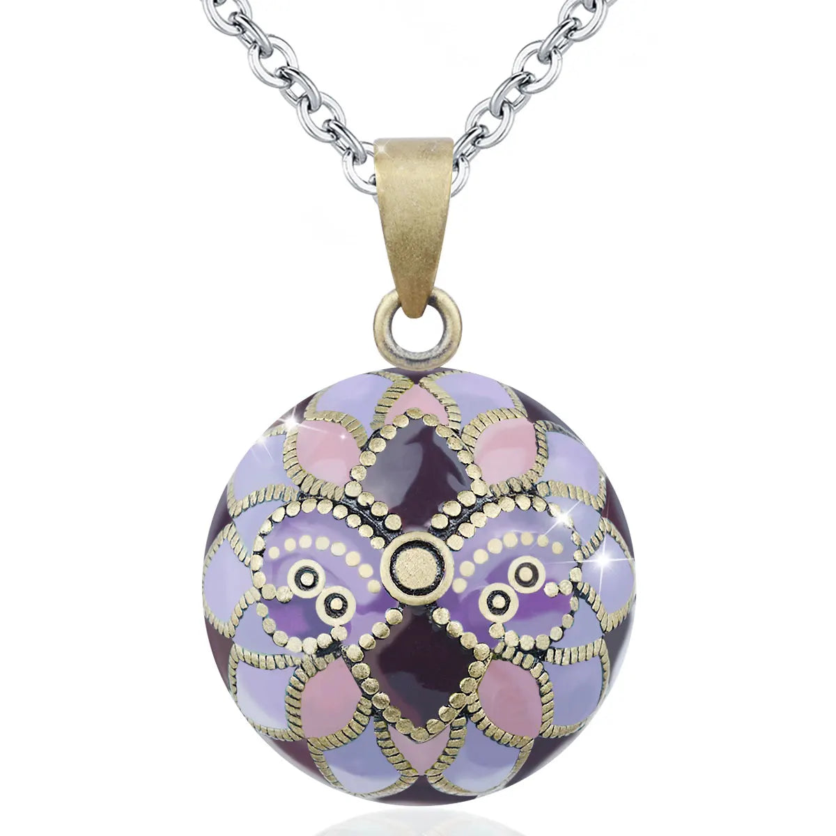 Eudora 1 pc colorful Harmony bola ball Pendant Necklace with Link Chain Pregnancy Ball Jewelry Chime Bola women Jewelry Mom Gift