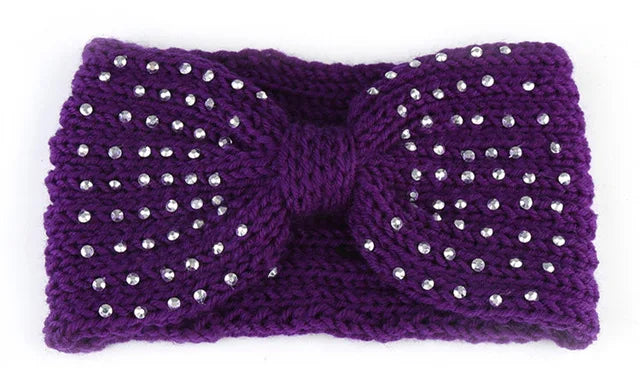 Winter Ear Warmer Headband Women Fashion Elastic Wool Knitted Headband Head Wrap Hairband Girls Elegant Hair Band Accessories